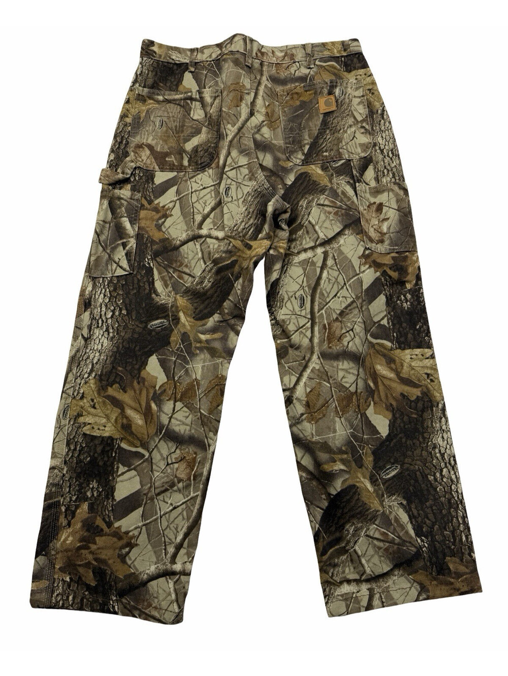 Carhartt Realtree Hardwoods Dungaree Fit Cargo Pants Canvas Camo Size 36x28